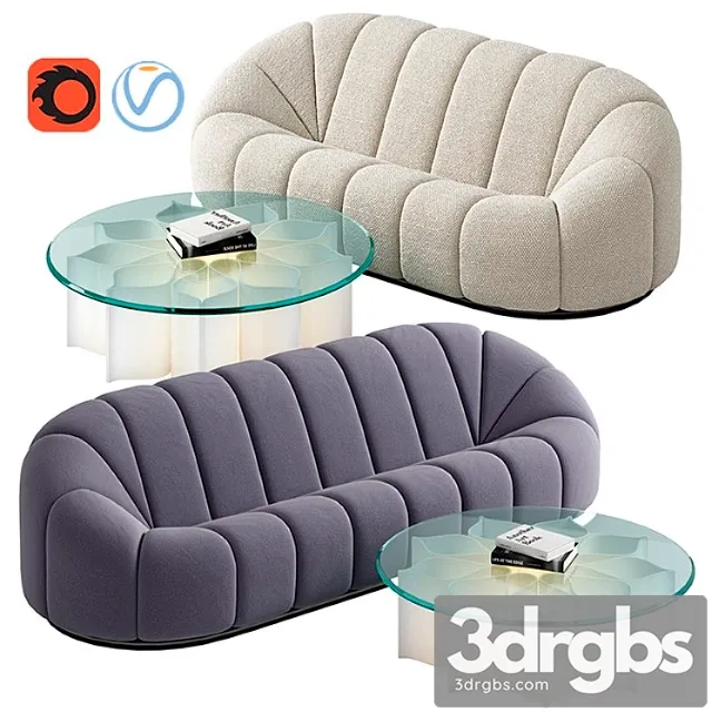 Pierre paulin canape alpha 2 3D Model Free