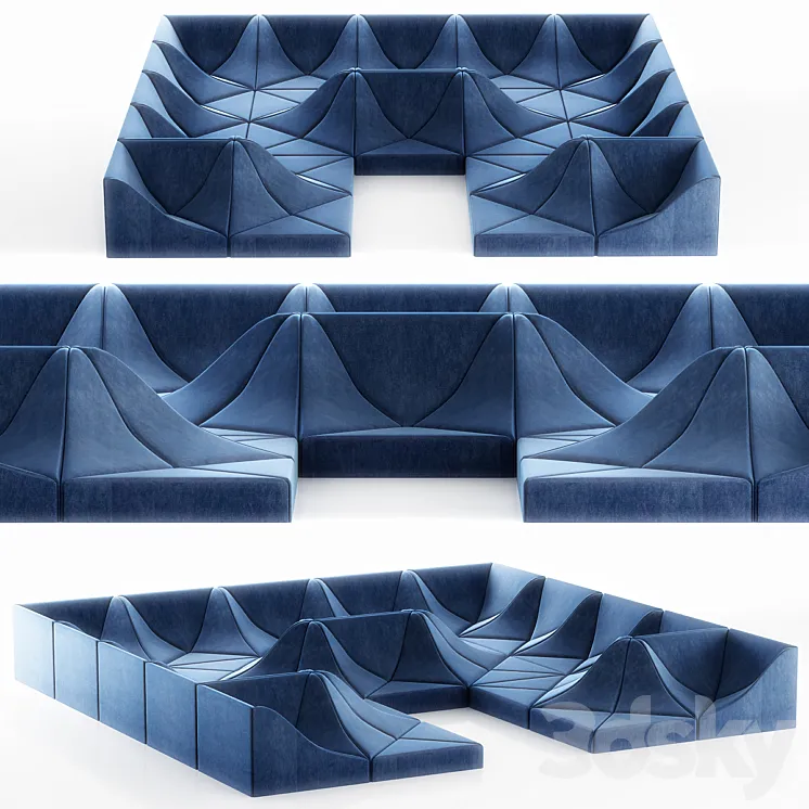 Pierre Paulin Exhibit at Galerie Perrotin 3D Model Free