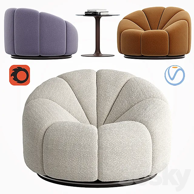 Pierre Paulin Fauteuil Alpha 3DModel