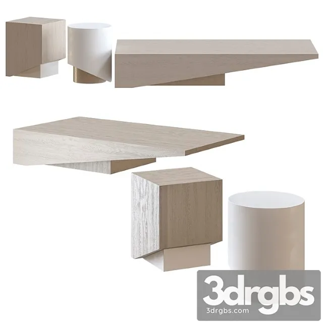 Piet boon kai & kobe side & coffee tables 2 3D Model Download