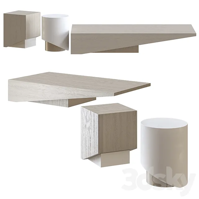 Piet Boon Kai & Kobe Side & Coffee Tables 3D Model