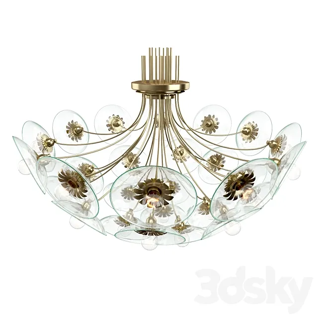 Pietro Chiesa Raro grande lampadario 3DModel