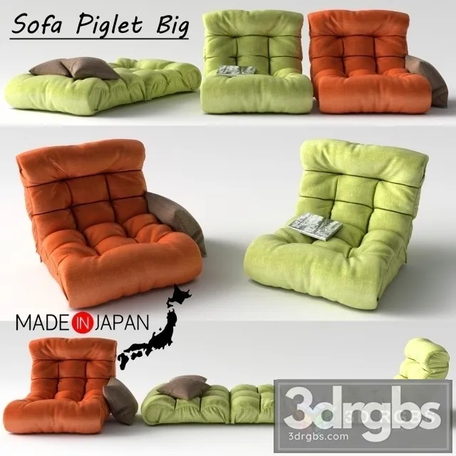 Piglet Big Sofa Armchair 3D Model Free