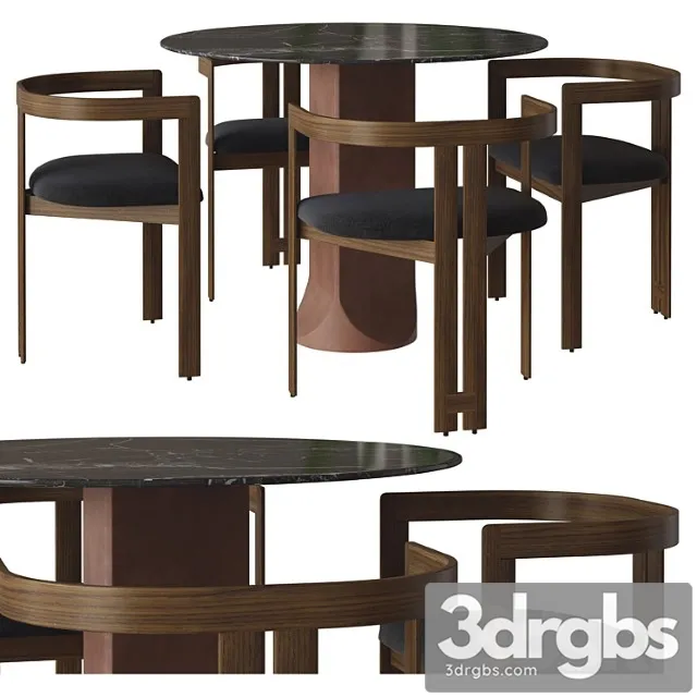 Pigreco Chair And Togrul Table By Tacchini 3D Model Free
