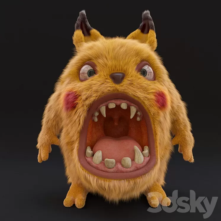Pikachu Pokemon 3D Model