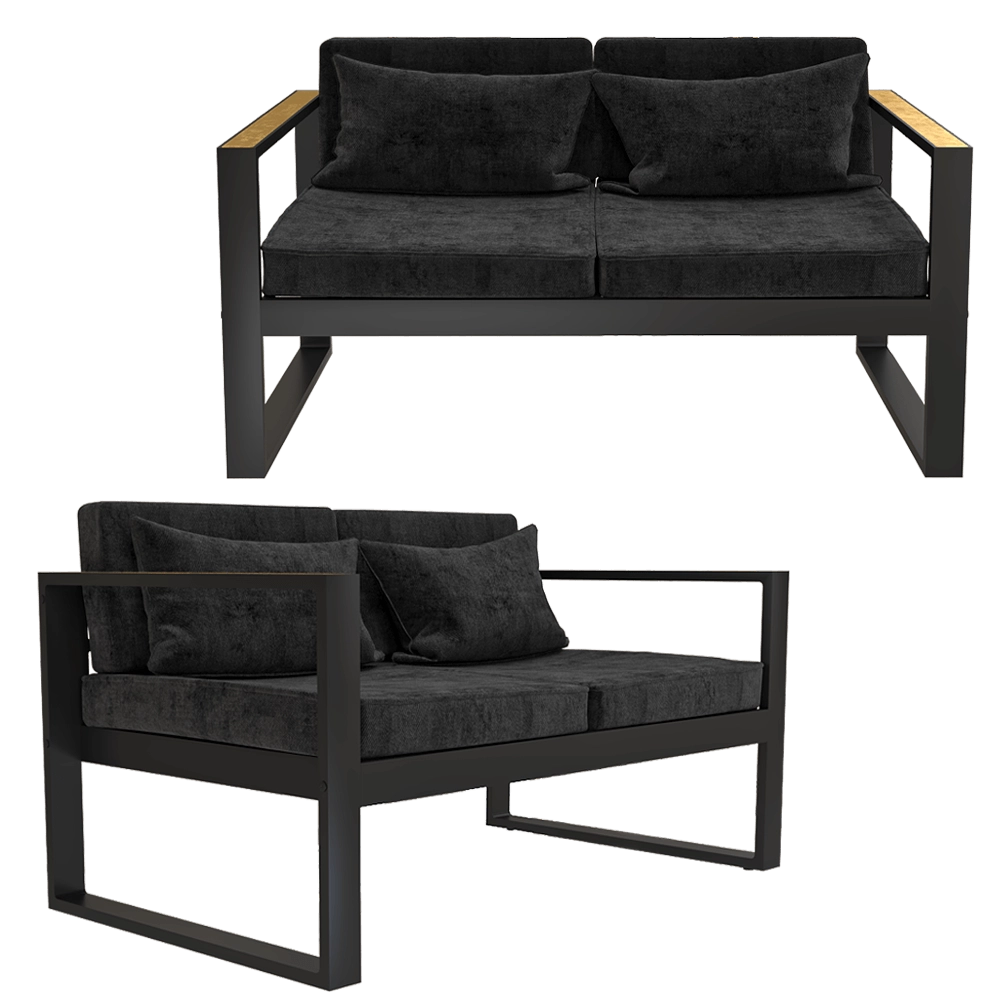 Pikart - Sofa Terrace Black Brass art. 31422 3D Model