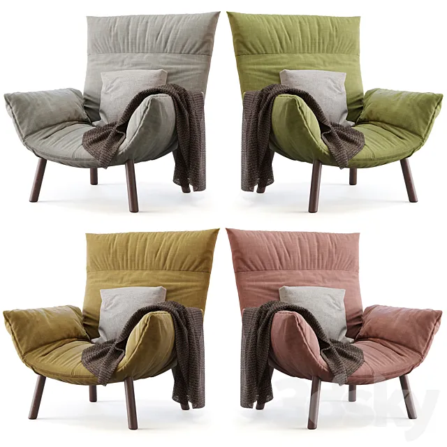 Pil Bonaldo Armchair hi (4 colors) 3DModel