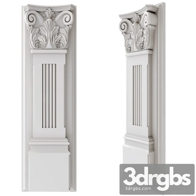 Pilaster Carved 3D Model Free