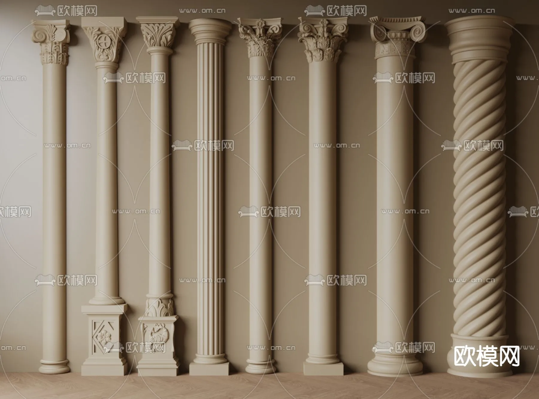 PILLAR 3D MODELS - CORONA - 3D MODEL - 594