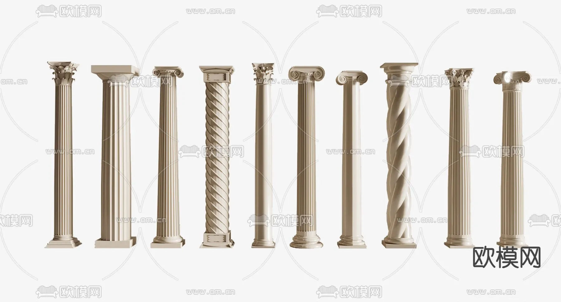 PILLAR 3D MODELS - VRAY / CORONA - 3D MODEL - 502