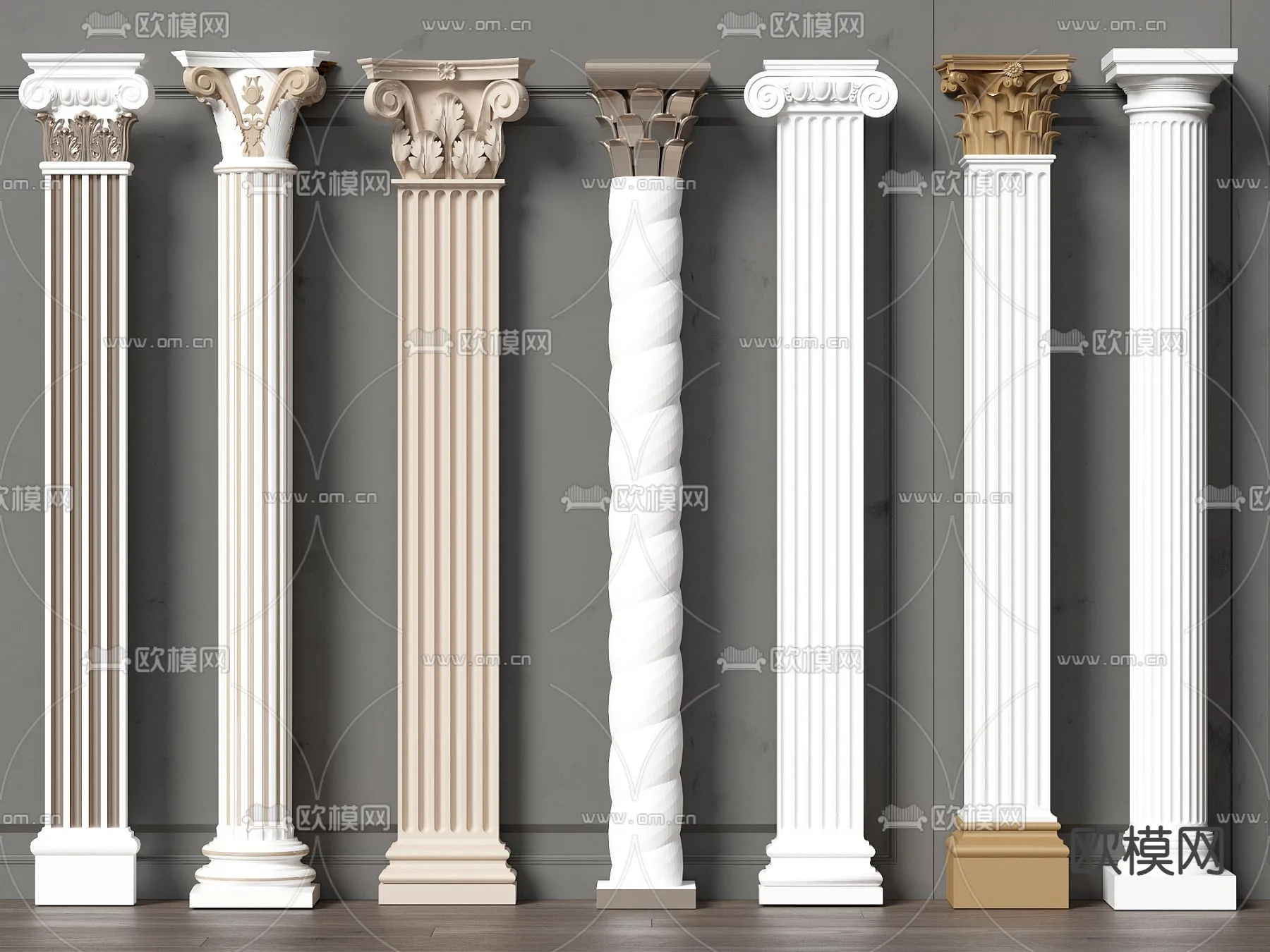 PILLAR 3D MODELS - VRAY / CORONA - 3D MODEL - 507