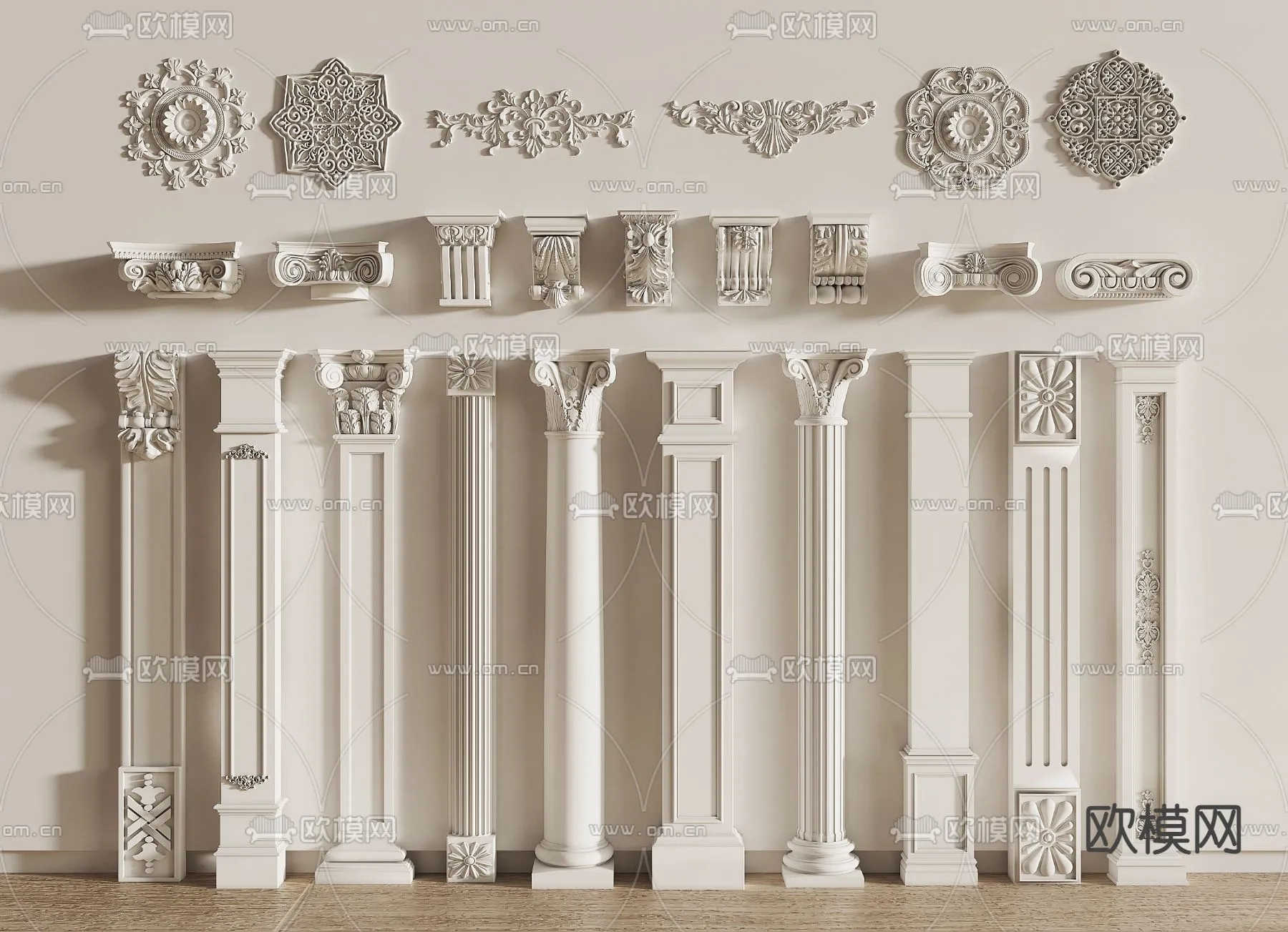 PILLAR 3D MODELS - VRAY / CORONA - 3D MODEL - 516