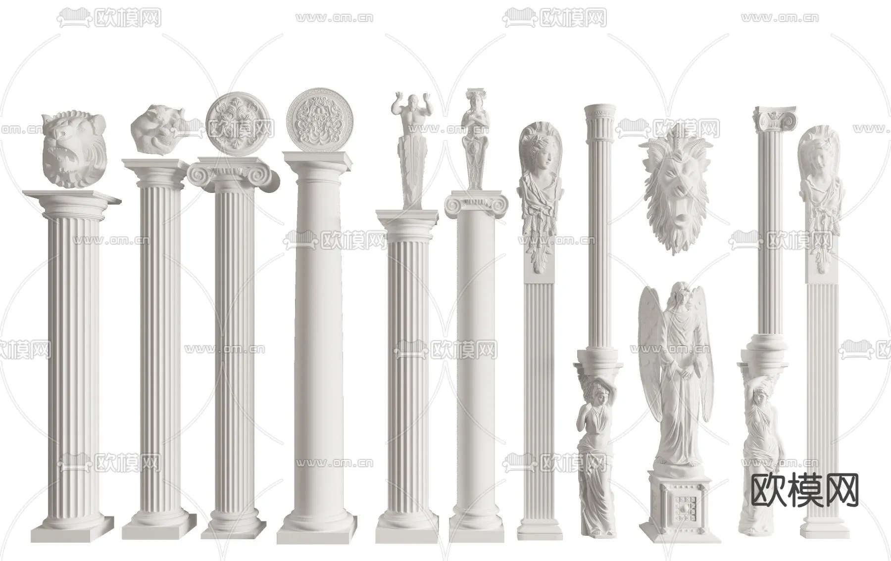 PILLAR 3D MODELS - VRAY / CORONA - 3D MODEL - 517