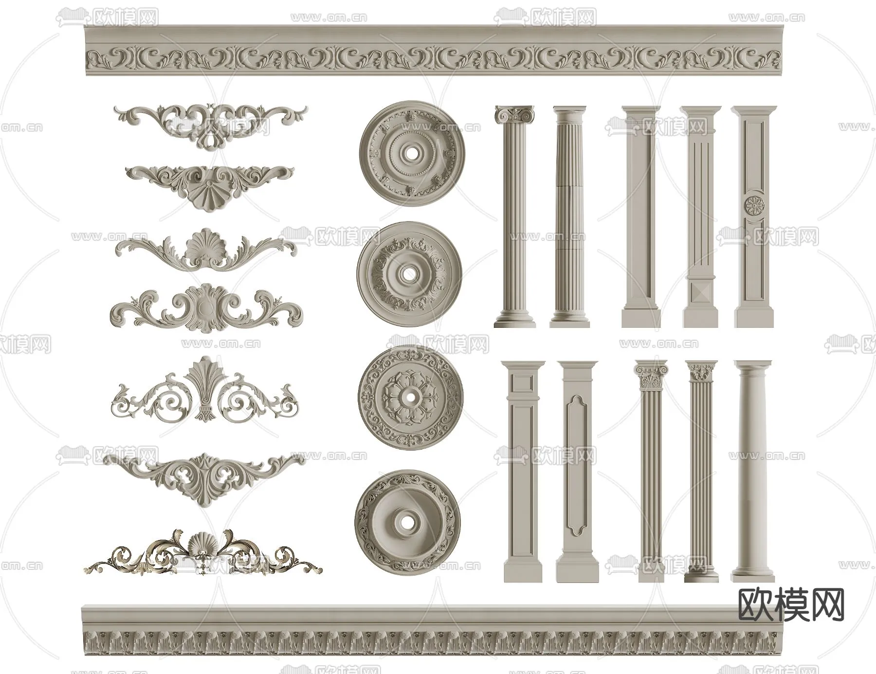 PILLAR 3D MODELS - VRAY / CORONA - 3D MODEL - 530