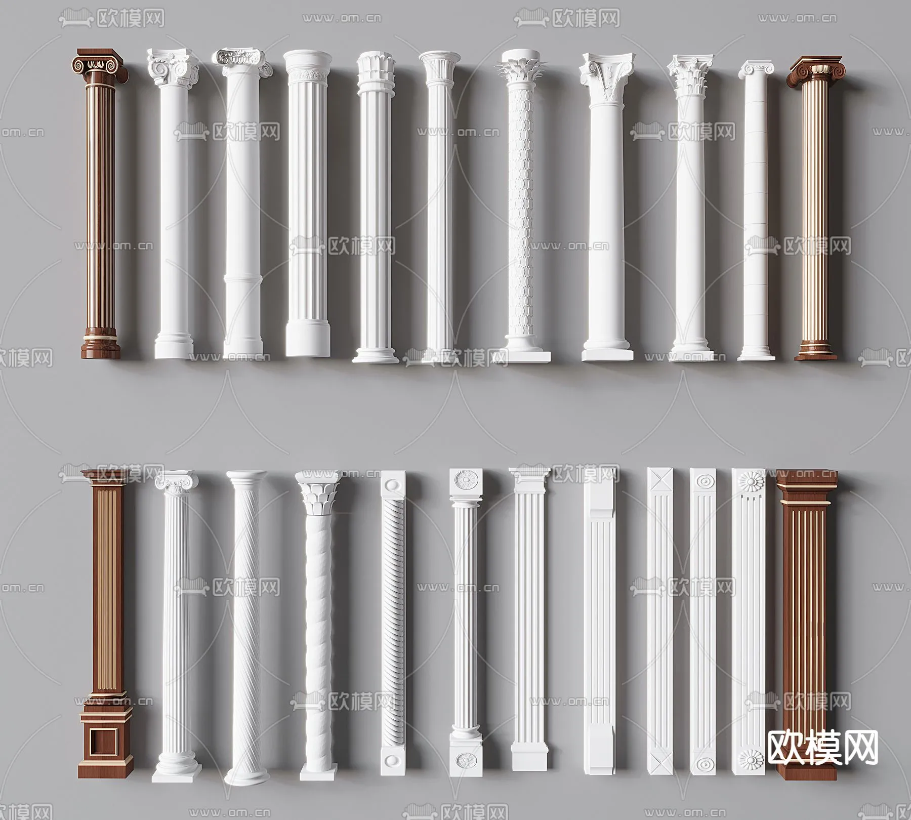 PILLAR 3D MODELS - VRAY / CORONA - 3D MODEL - 532