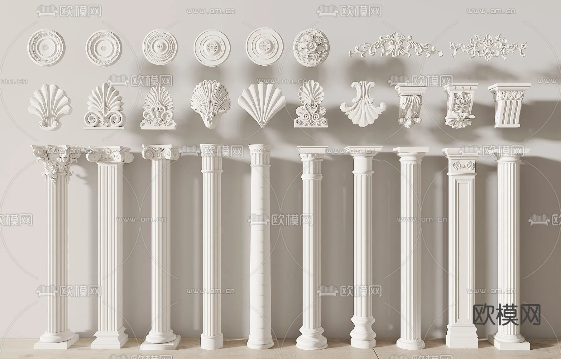 PILLAR 3D MODELS - VRAY / CORONA - 3D MODEL - 538