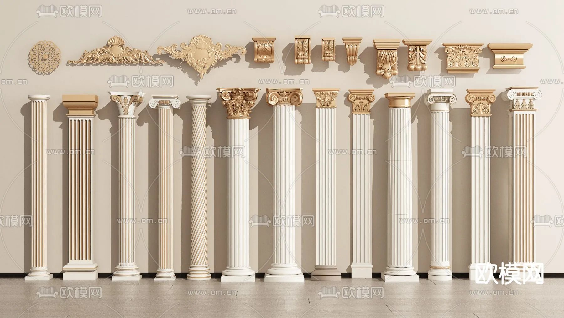 PILLAR 3D MODELS - VRAY / CORONA - 3D MODEL - 548