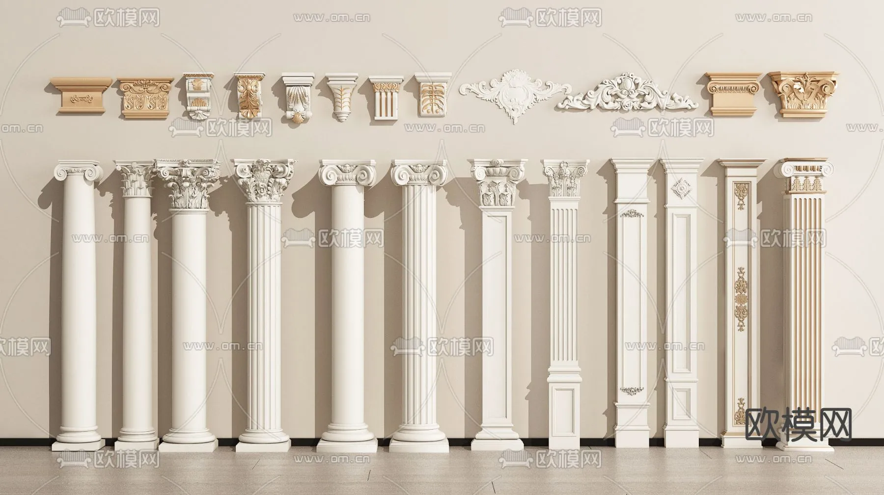 PILLAR 3D MODELS - VRAY / CORONA - 3D MODEL - 549