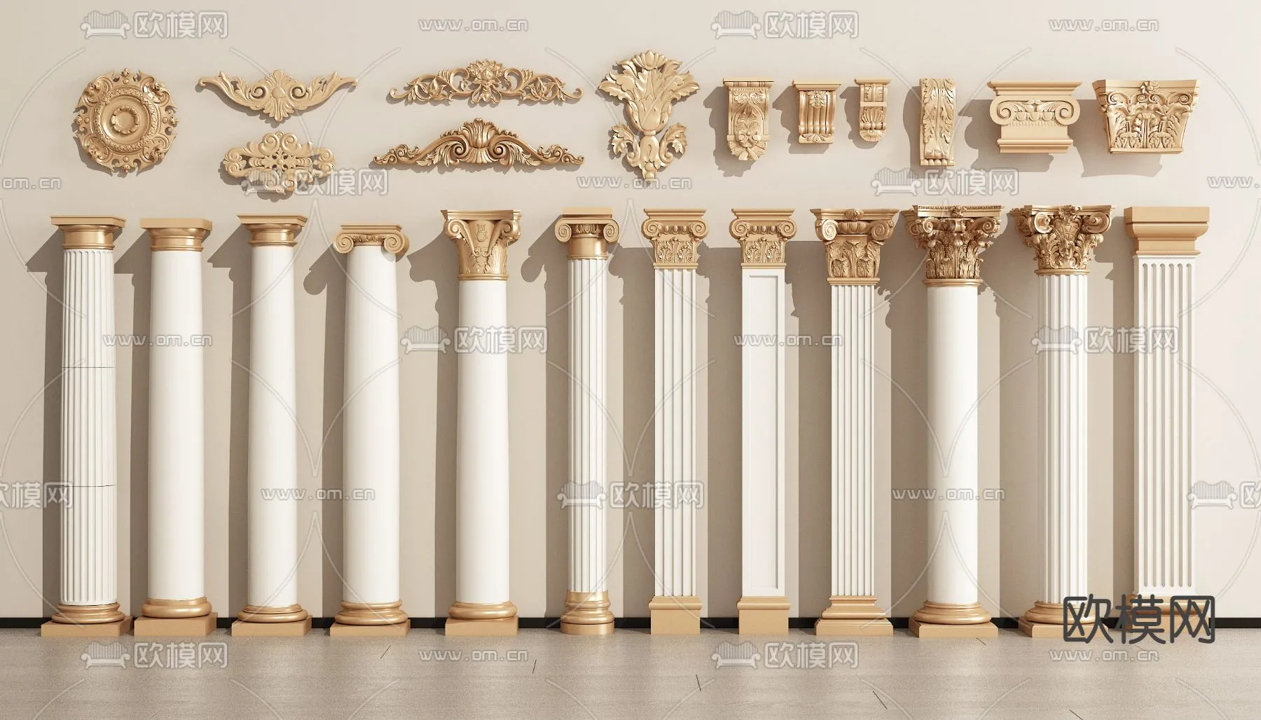 PILLAR 3D MODELS - VRAY / CORONA - 3D MODEL - 551