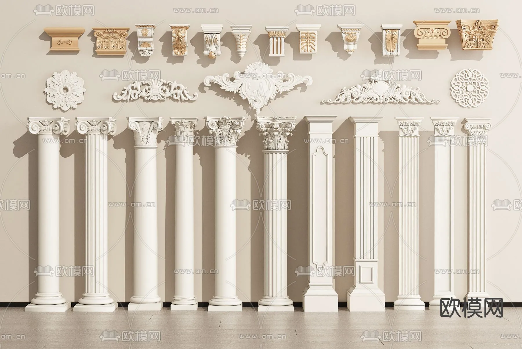 PILLAR 3D MODELS - VRAY / CORONA - 3D MODEL - 552