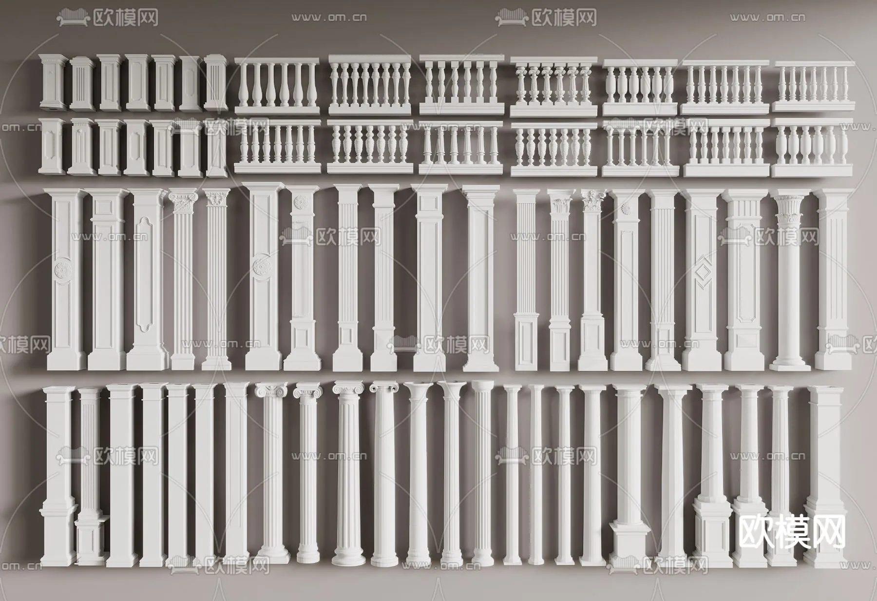 PILLAR 3D MODELS - VRAY / CORONA - 3D MODEL - 570