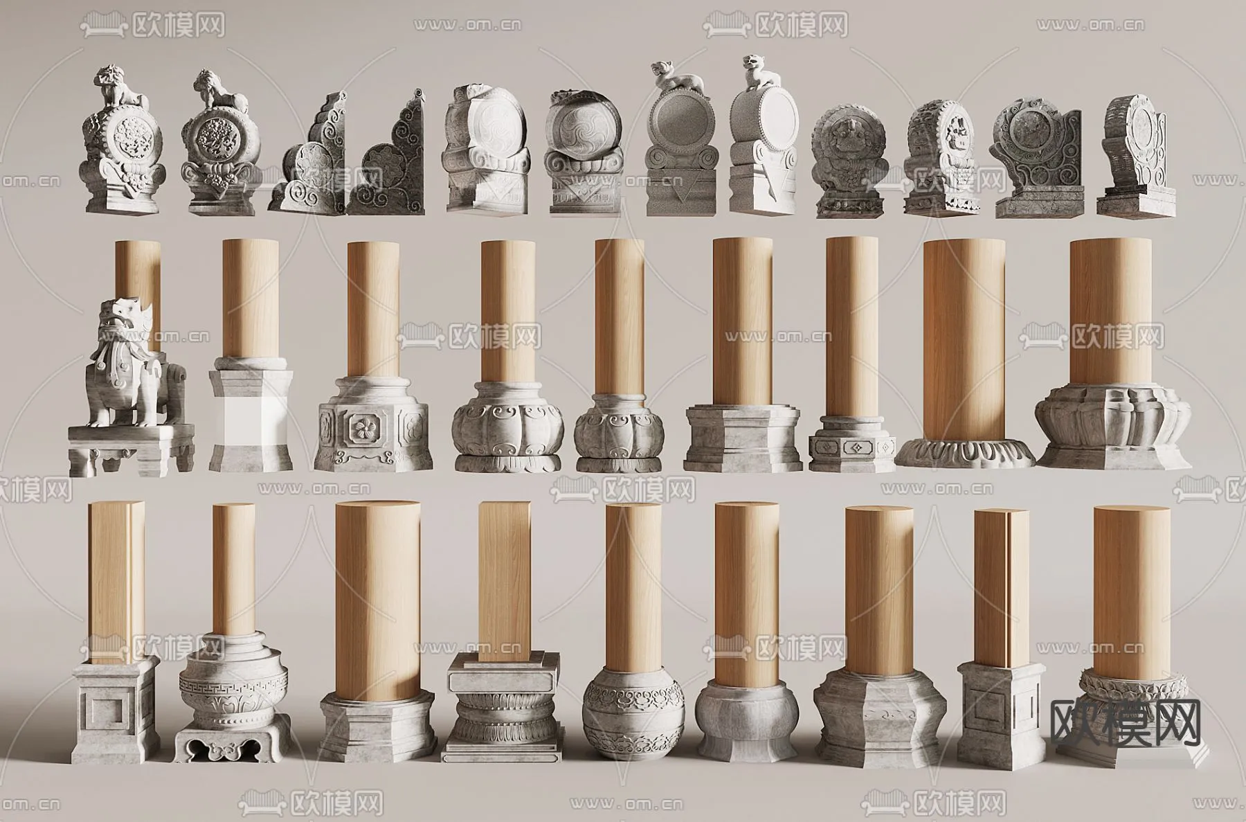 PILLAR 3D MODELS - VRAY / CORONA - 3D MODEL - 571