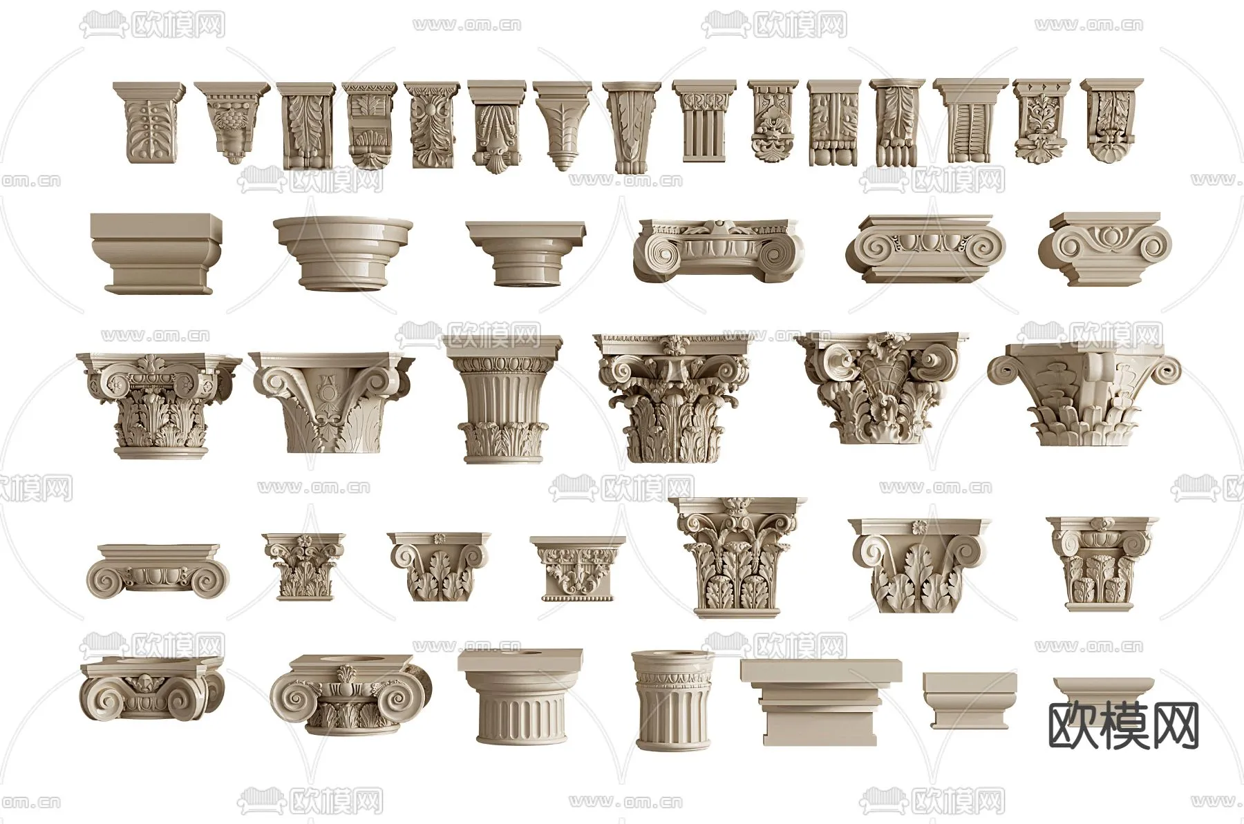 PILLAR 3D MODELS – VRAY / CORONA – 3D MODEL – 579