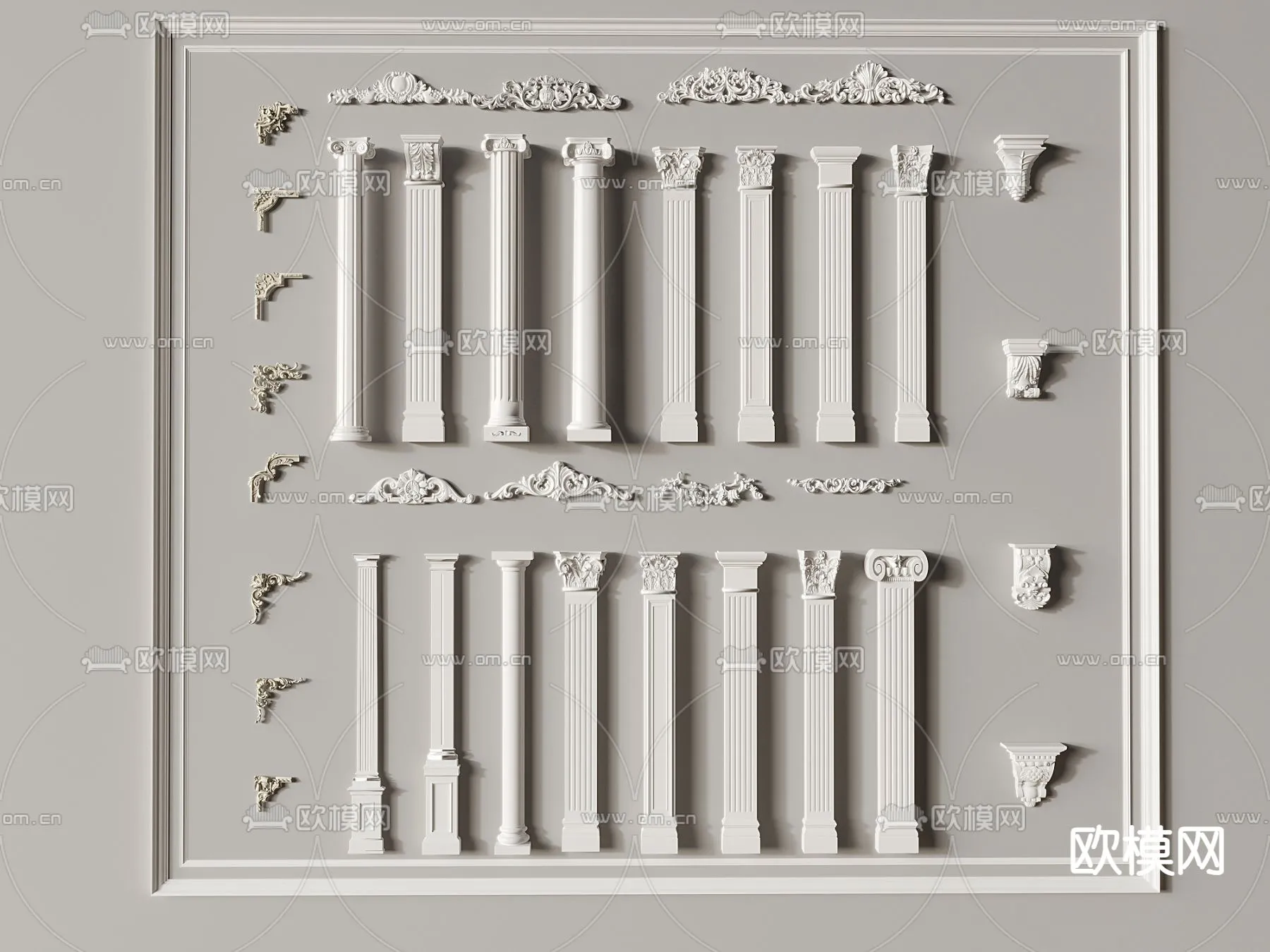 PILLAR 3D MODELS - VRAY / CORONA - 3D MODEL - 580