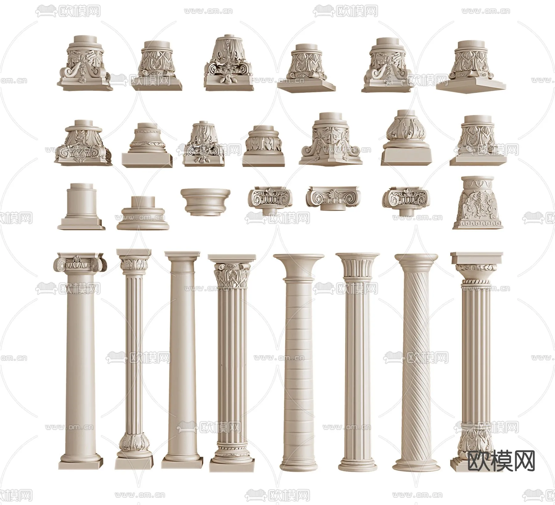 PILLAR 3D MODELS - VRAY / CORONA - 3D MODEL - 581