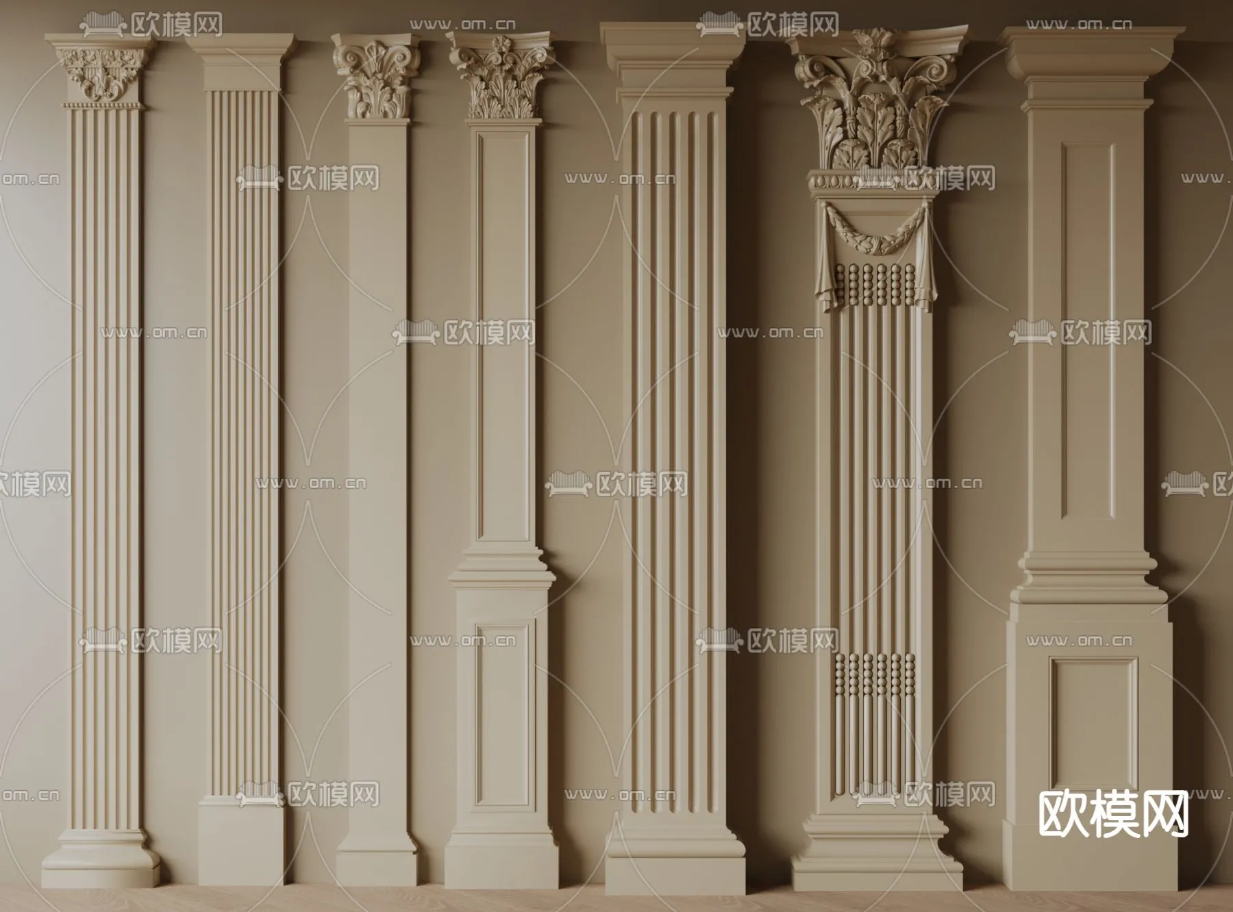 PILLAR 3D MODELS - VRAY / CORONA - 3D MODEL - 593