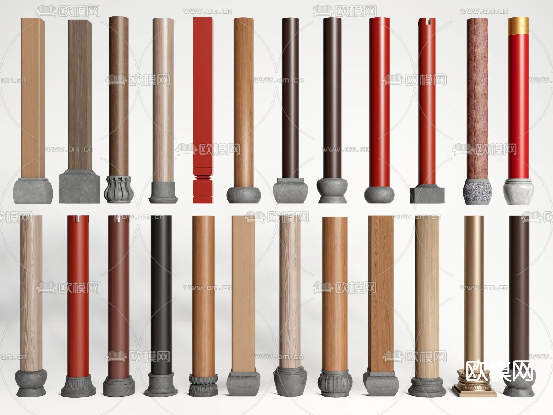 PILLAR 3D MODELS - VRAY / CORONA - 3D MODEL - 595