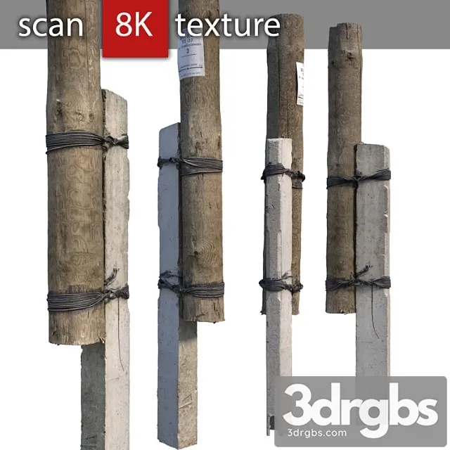 Pillar With Concrete Support 3D Model Free
