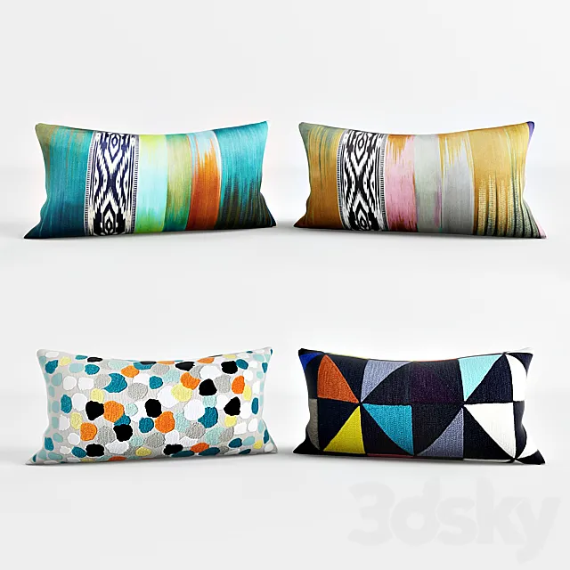 Pillow Set 010 3D Model