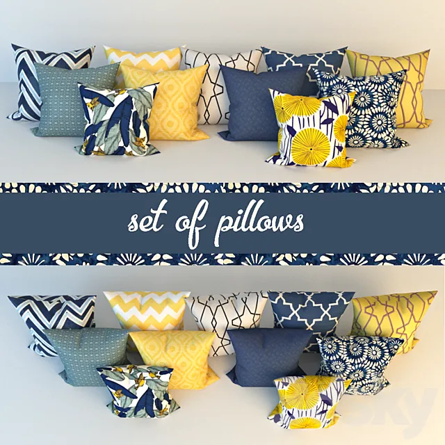 pillow set 3D Model