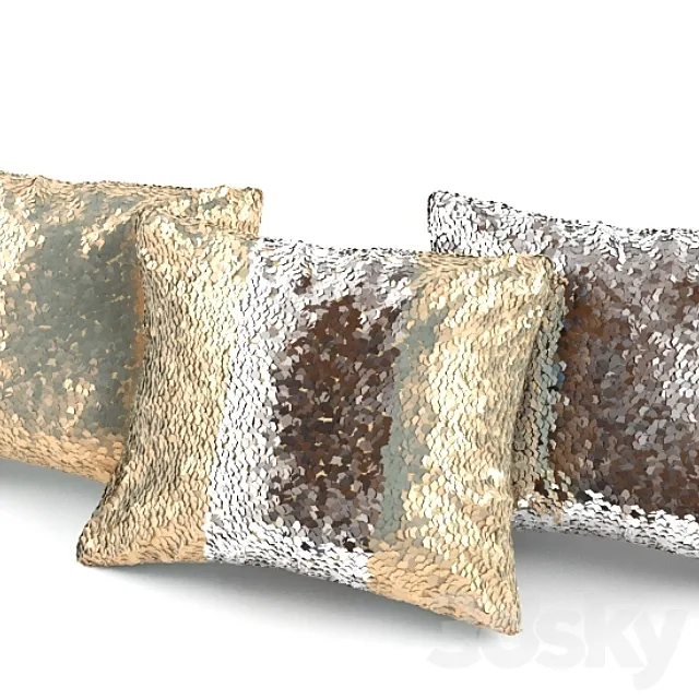 Pillow with sequins 3DModel