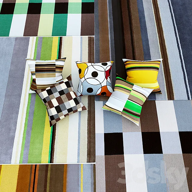 pillows and rugs ikea Stockholm 3D Model