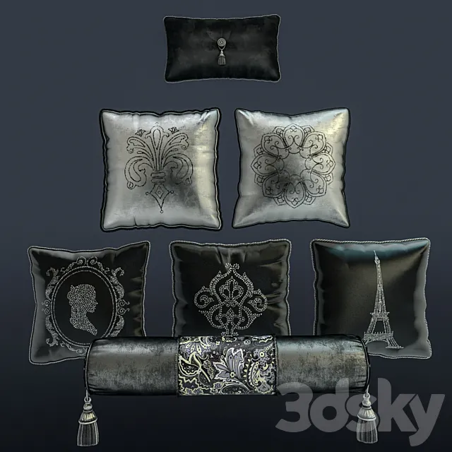 Pillows and sofas movie. 3D Model