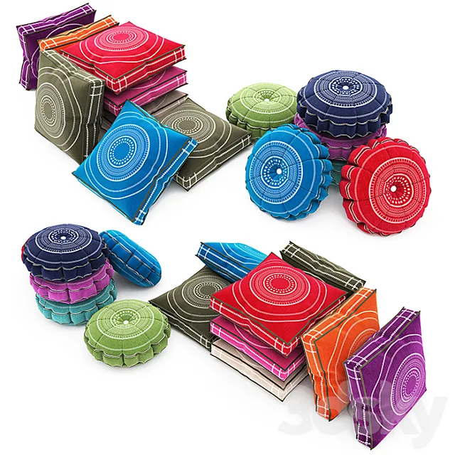 Pillows collection 78 3D Model