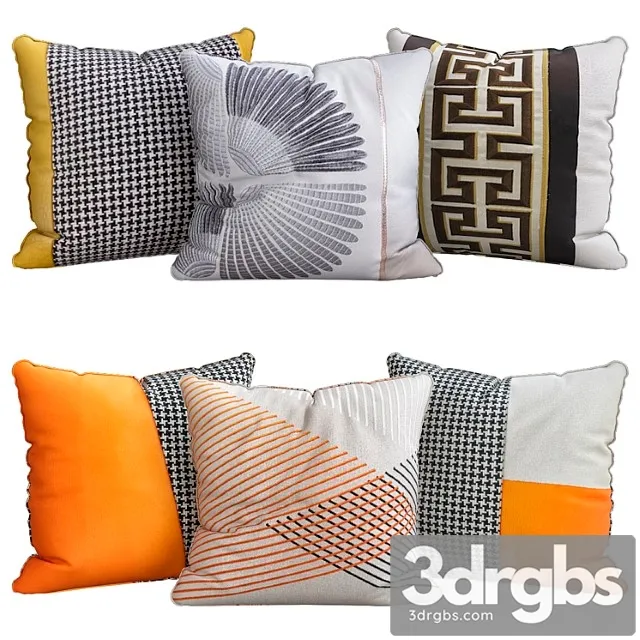 Pillows For Sofa 6 Pieces 47 3D Model Free