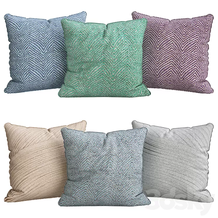 Pillows for sofa 6 pieces No. 114 3D Model