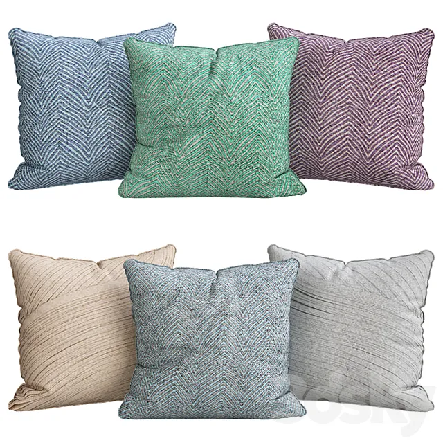 Pillows for sofa 6 pieces No. 114 3DModel