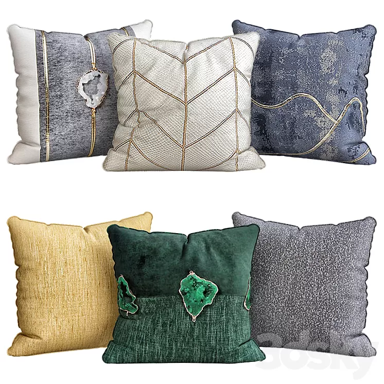 Pillows for sofa 6 pieces No. 146 3D Model