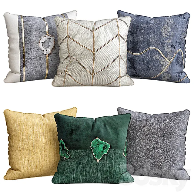 Pillows for sofa 6 pieces No. 146 3DModel