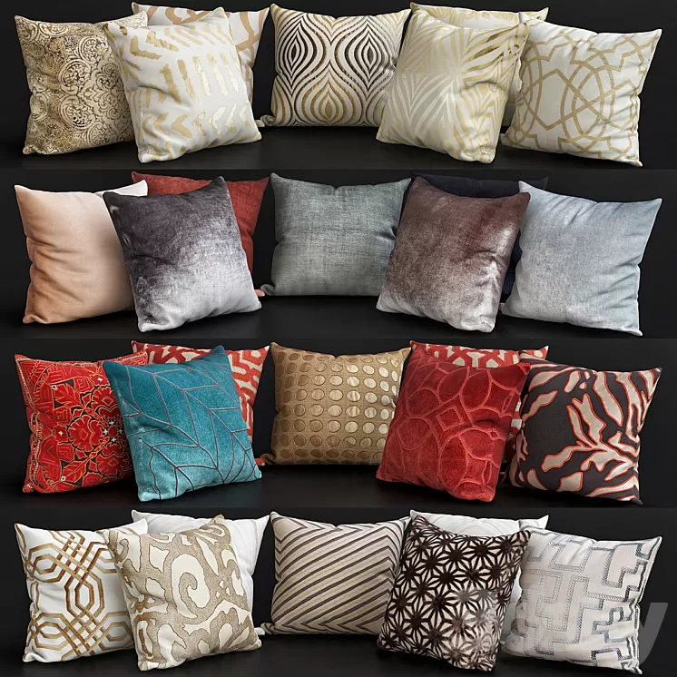 Pillows for sofa Collections No. 2 3D Model