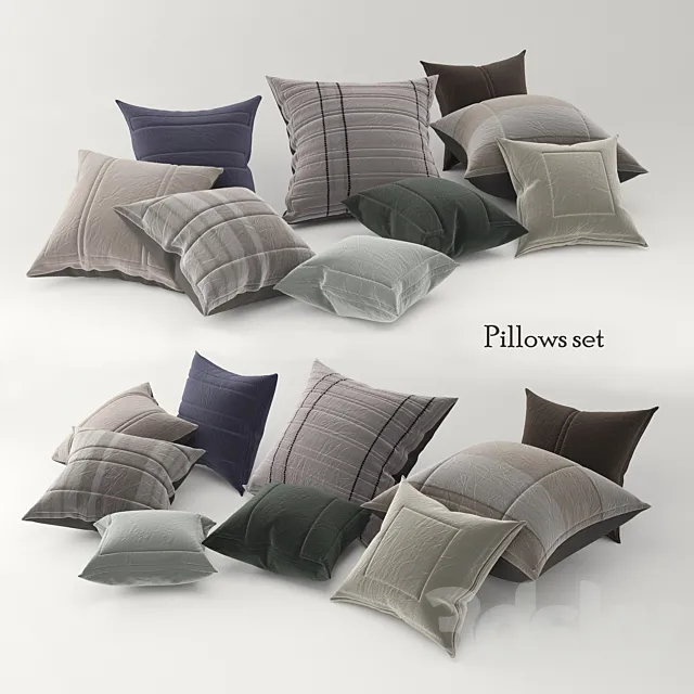 Pillows set 3DModel