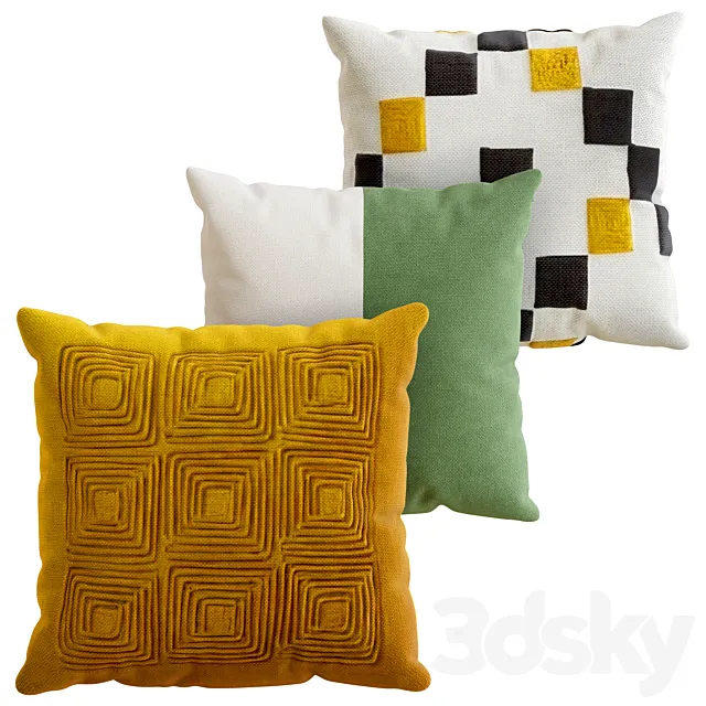 Pillows Set 8 3D Model