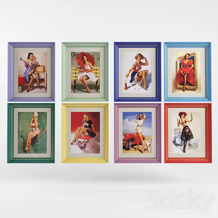 Pin-up decor 3D Model