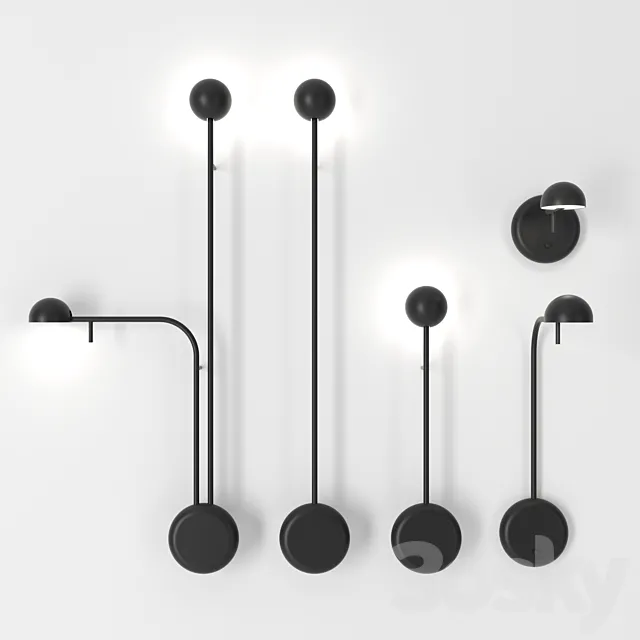 Pin wall lamps by Vibia 3D Model