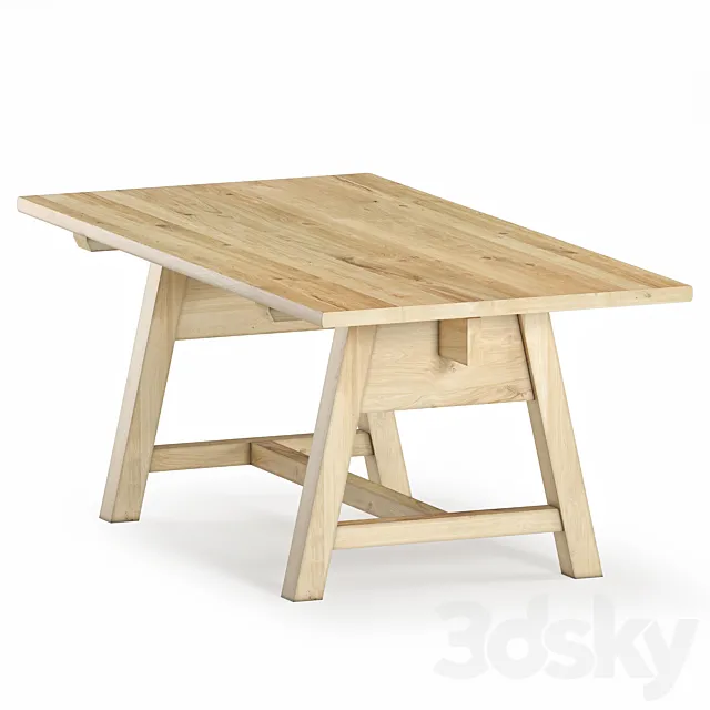 Pine table - Altea Oldwood 3D Model
