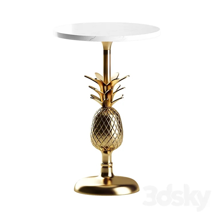 Pineapple Pedestal Side Table by Anthropologie 3D Model Free